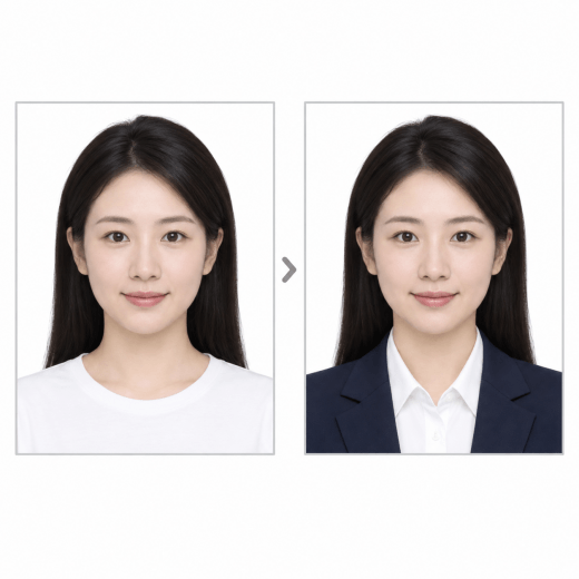 证件照换装效果示意图