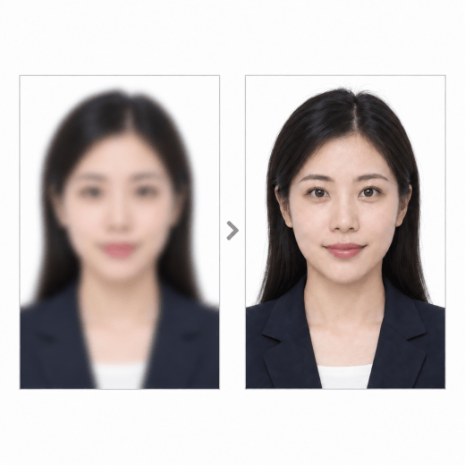 证件照增强效果示意图