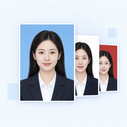 专业证件照制作示意图